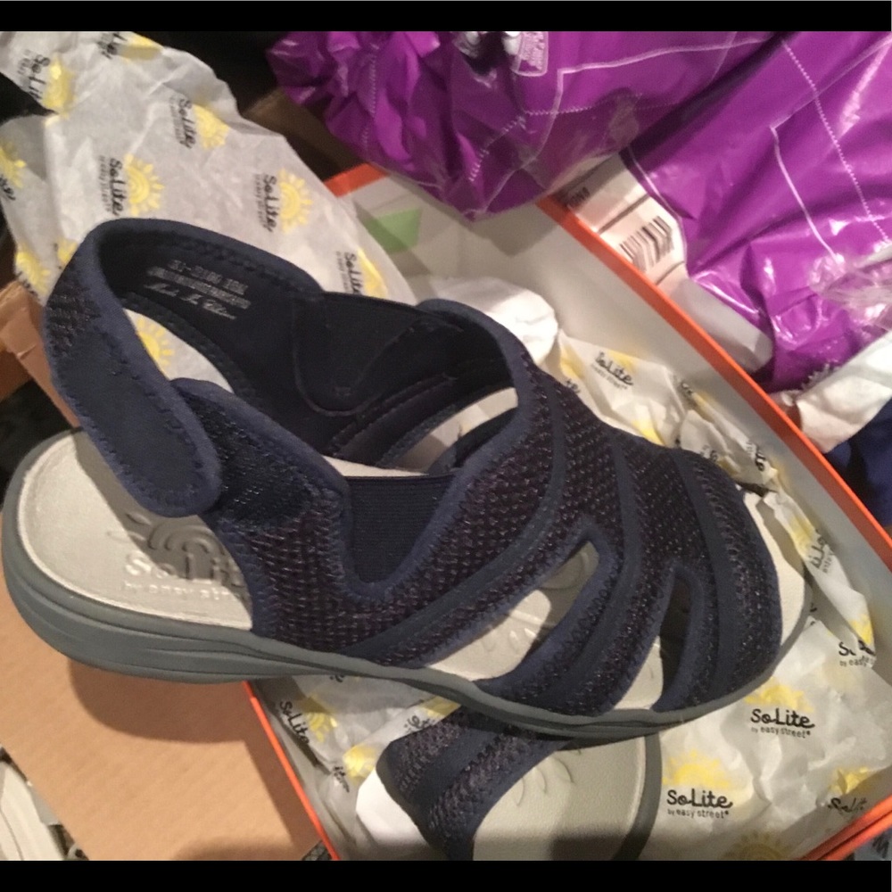 Navy sandal
